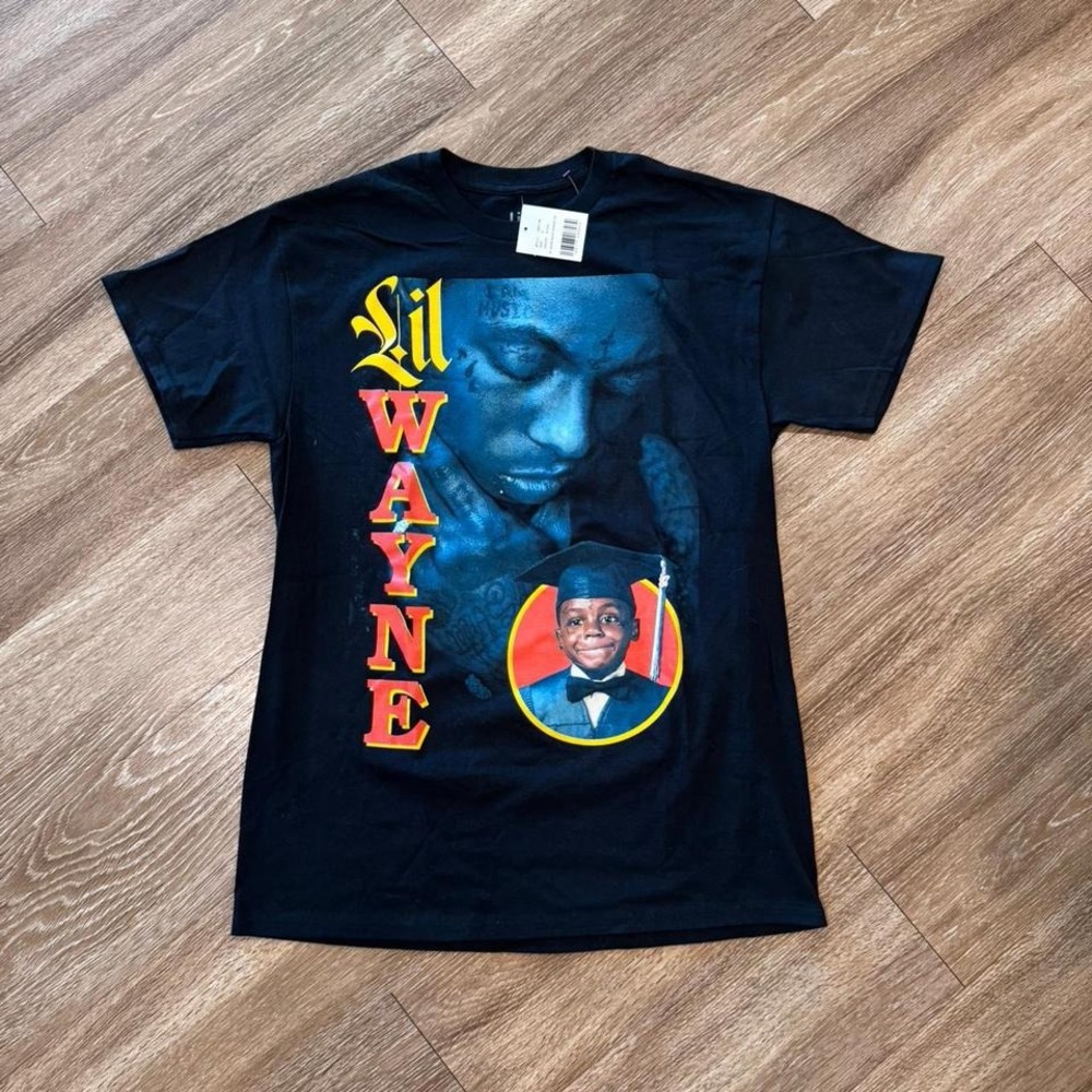 modern print lil wayne rap t shirt‎